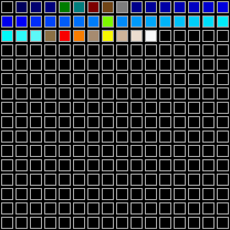Fire n Forget game palette sample for the CPC+