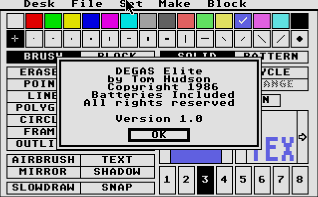 Degas Elite for the Atari ST series