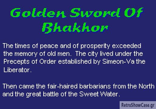 Golden Sword of Bhakhor
